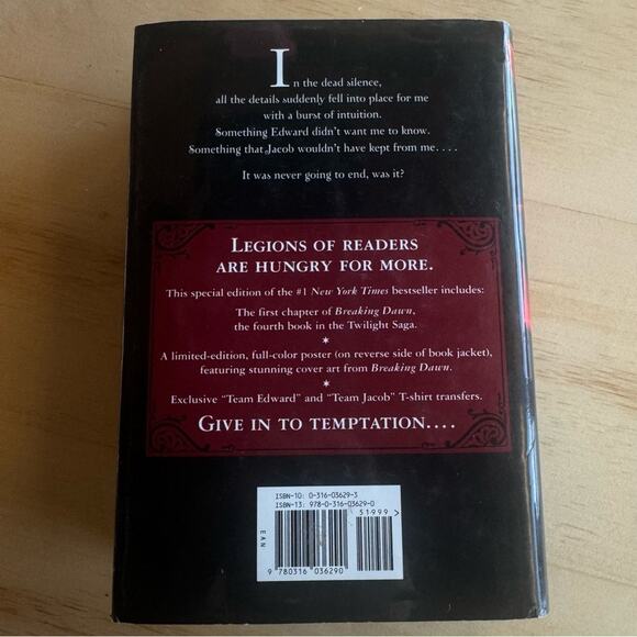 First Edition ECLIPSE ( Hardcover ) by Stephanie Meyer. 2007 . Book 3 of 5. - Picture 2 of 15